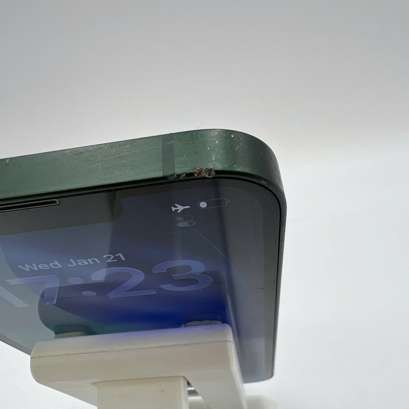 iPhone 13 128GB Green 98% battery 100% International from AU (No AU sim - Battery replaced, dented edges) - HH0033 