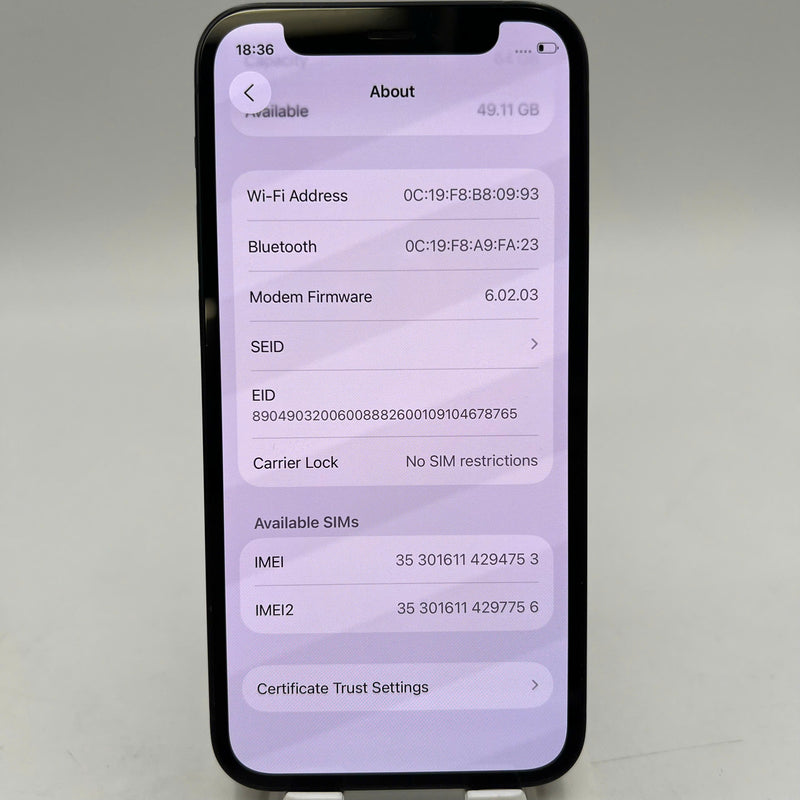 iPhone 12 Mini 64GB Black 98% battery 100% The device has paid off all network fees and is used like Apple International (Replaced battery, scratched screen, scratched edges, scratched orange edges) - HH4753 