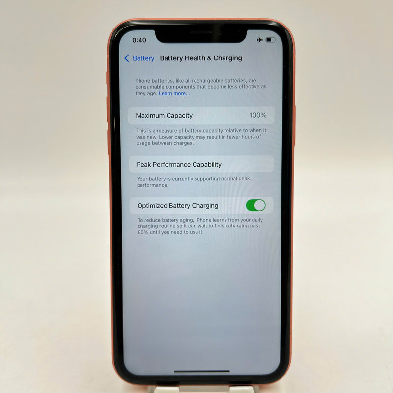iPhone Xr 64GB Cam 98% battery 100% The device has paid off all network bills and is used like an Apple International (Replaced battery, scratched edges, scratched orange edges, 1 spot) - HH4310 