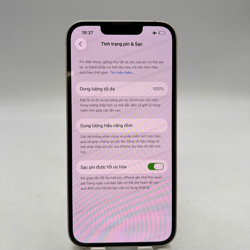 iPhone 14 128GB White 98% battery 100% Apple International (Replaced battery, scratched edges, scratched orange edges) - HH3823 