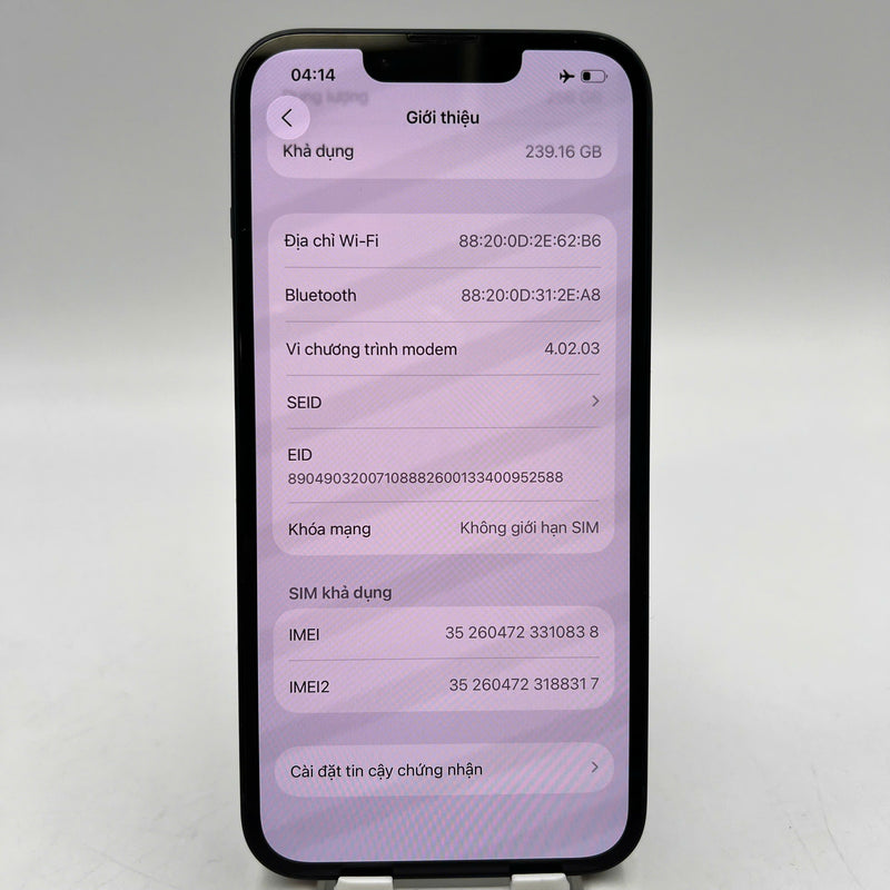 iPhone 14 256GB Black 98% battery 100% The device has paid all network fees and is used as an Apple International (Battery replaced, scratched edges) - HH0838 