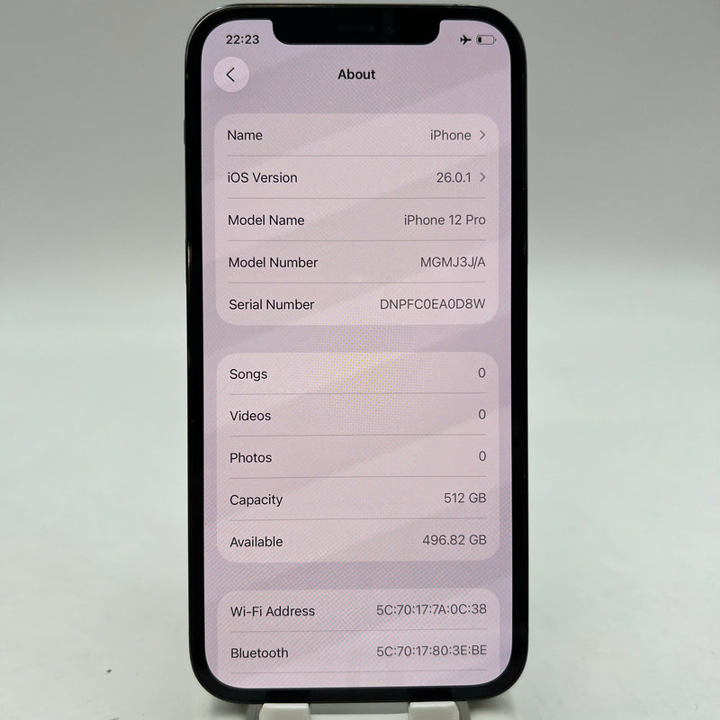 iPhone 12 Pro 512GB Blue 98% battery 100% The device has paid off all network fees and is used like Apple International (Replaced battery, 1x spot) - HH3760 