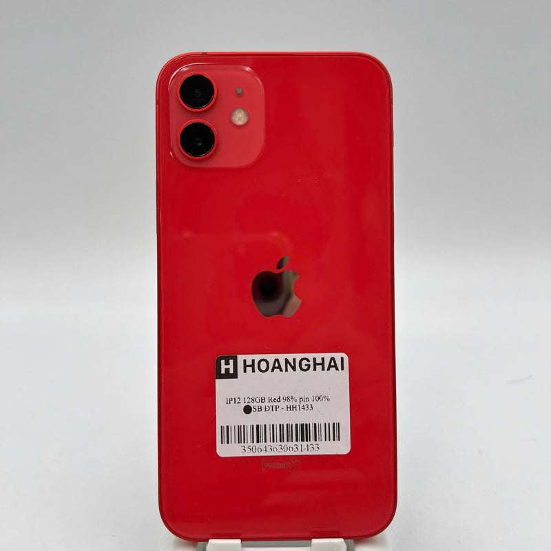 iPhone 12 128GB Red 98% battery 100% The device has paid all network fees and is used as an Apple International (Battery replaced) - HH1433 