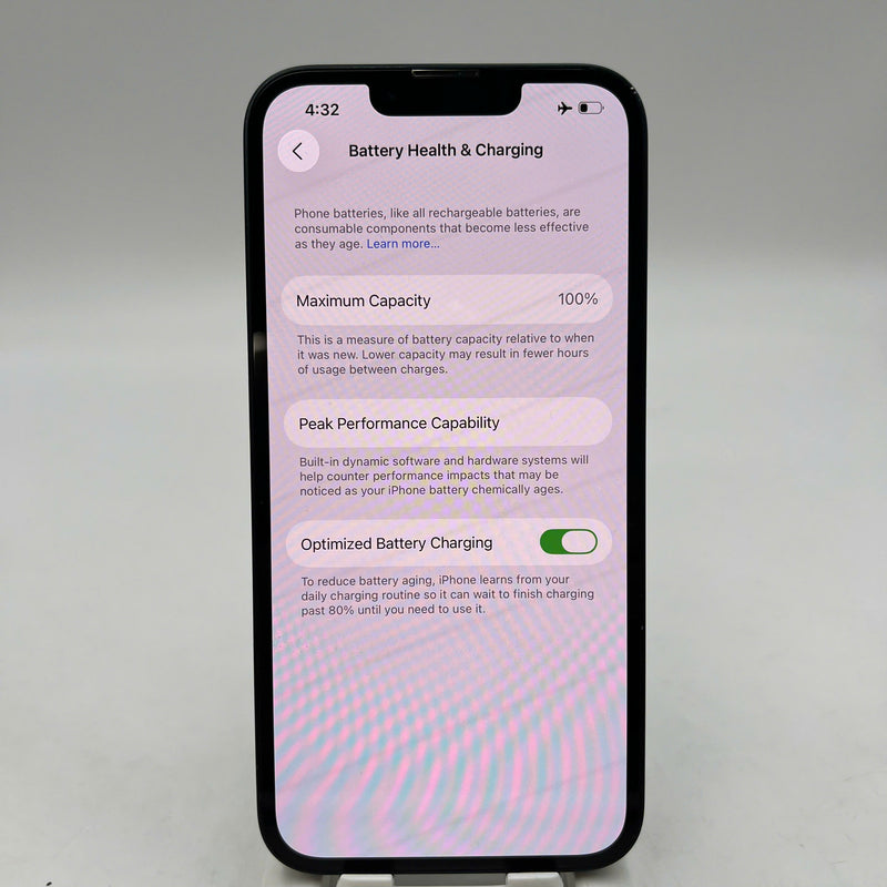 iPhone 13 128GB Black 98% battery 100% International from AU (No AU sim - Battery replaced, dark edges, scratches) - HH3830 