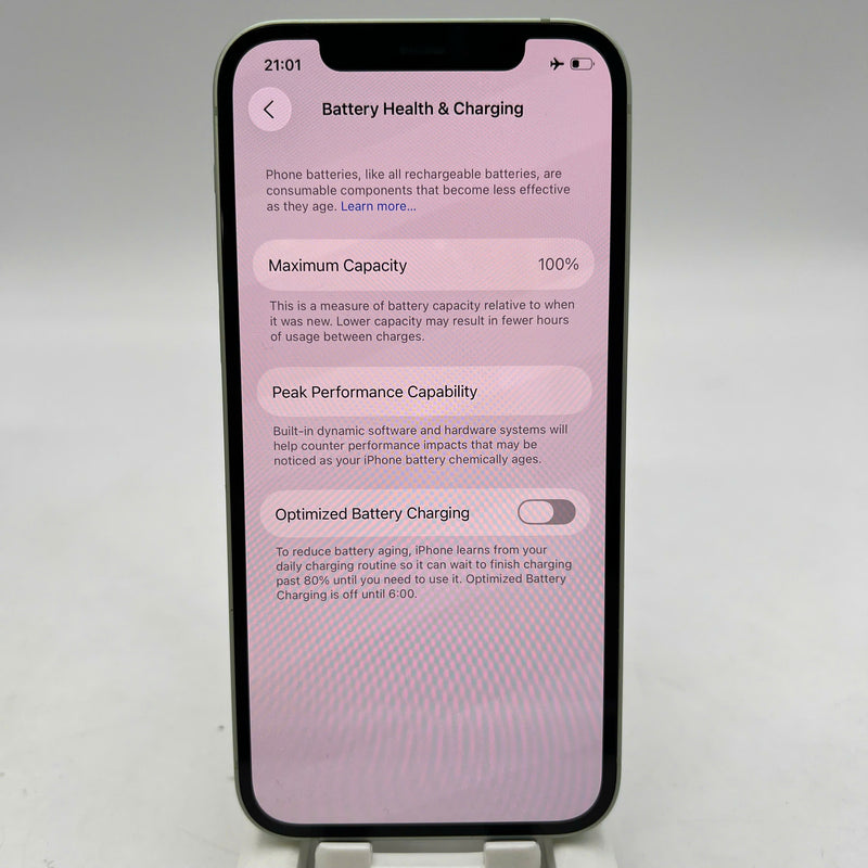 iPhone 12 128GB Green 98% battery 100% The device has paid all network fees and is used as an Apple International (Replaced battery, scratched screen) - HH1937 