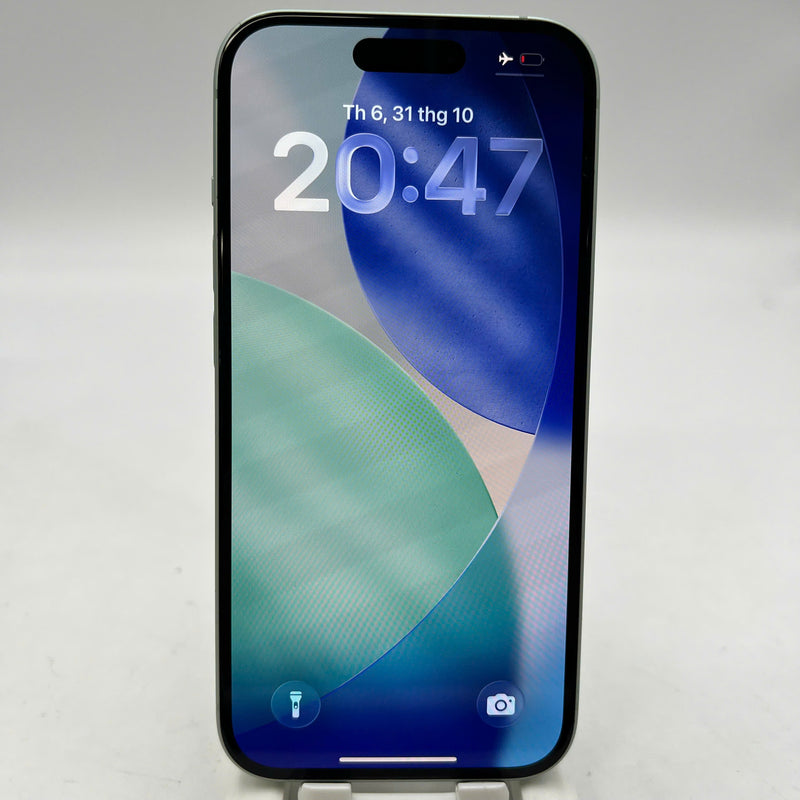 iPhone 15 128GB Green 98% battery 100% Apple International (Replaced battery, scratched orange border) - HH4568 