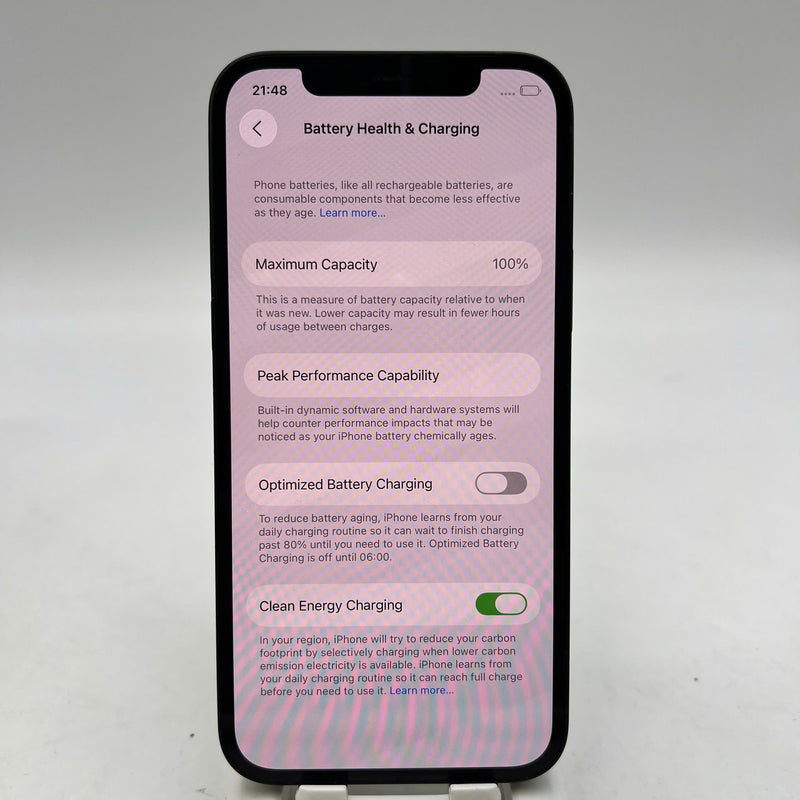 iPhone 12 64GB Black 98% battery 100% The device has paid all network fees and is used as an Apple International (Battery replaced) - HH1212 