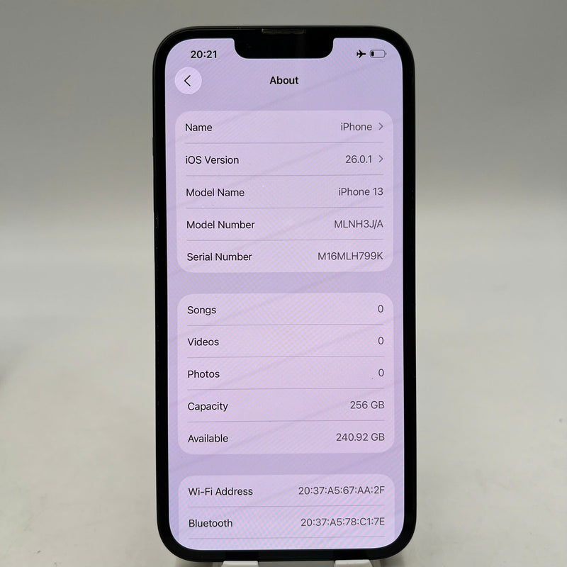 iPhone 13 256GB Black 98% battery 100% The device has paid all network fees and is used like Apple International (Battery replaced, scratched orange edge, scratched edge) - HH6588 