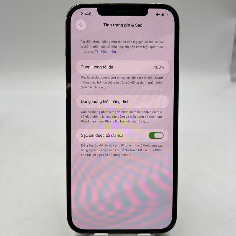 iPhone 12 Pro Max 256GB Black 98% battery 100% The device has paid off all network fees and is used like an Apple International (Battery replaced, back cover darkened, edges scratched, 2.5x spots) - HH0322 
