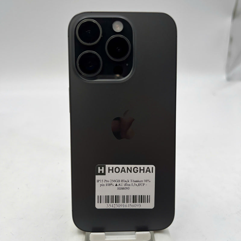 iPhone 15 Pro 256GB Black 98% battery 100% International from AU (No AU sim - Battery replaced, 0.5x spots) - HH6093 
