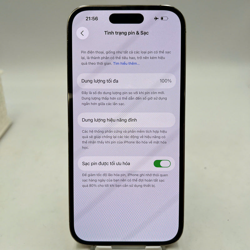 iPhone 14 Pro 256GB Gold 98% battery 100% International from AU (No AU sim - Battery replaced, 0.5x/3x spots, scratched screen, scratched edges, scratched orange edges) - HH3343 