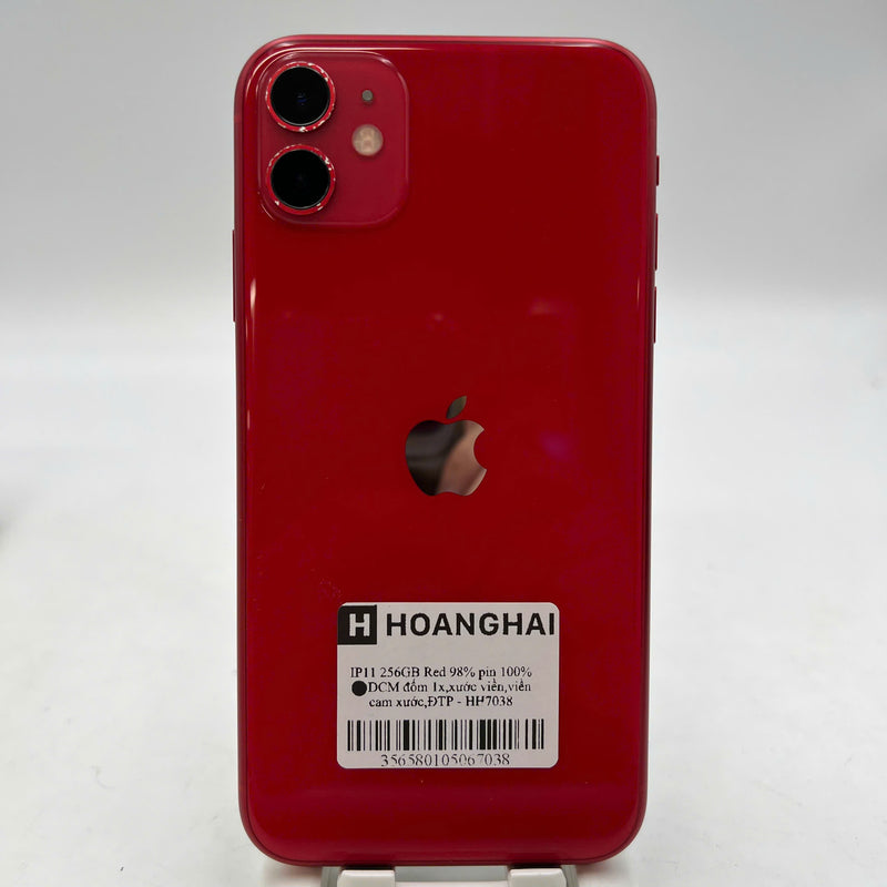 iPhone 11 256GB Red 98% battery 100% The device has paid off all network fees and is used like Apple International (Replaced battery, 1x spot, scratched edges, scratched orange edges) - HH7038 