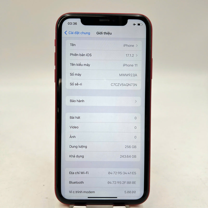 iPhone 11 256GB Red 98% battery 100% The device has paid off all network fees and is used like Apple International (Replaced battery, 1x spot, scratched edges, scratched orange edges) - HH7038 