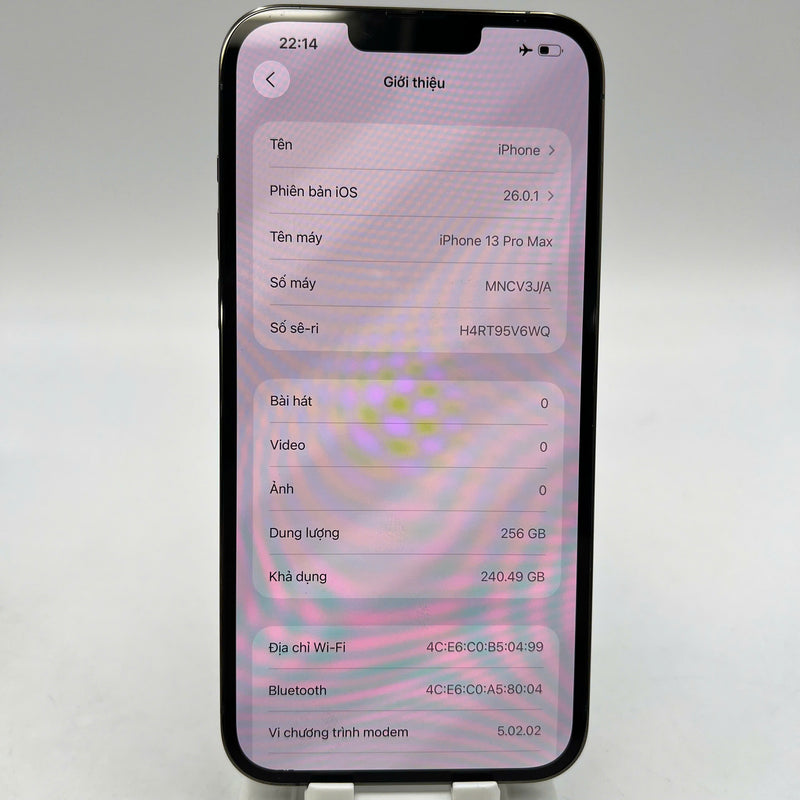 iPhone 13 Pro Max 256GB Green 98% battery 100% International from SB (No SB sim - Replaced battery, scratched charging port edge) - HH3642 