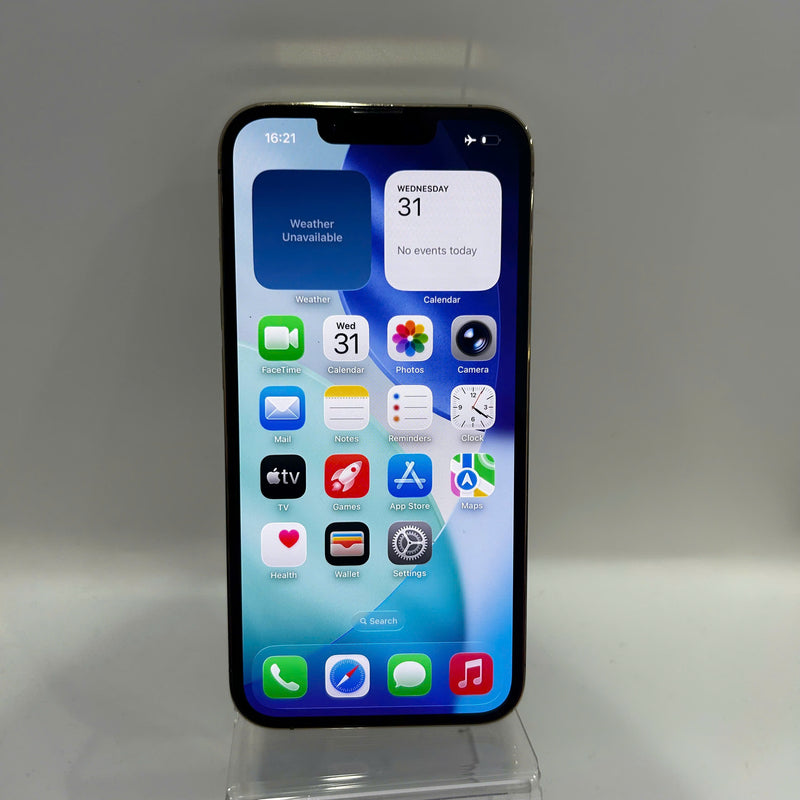 iPhone 13 Pro 128GB Gold 98% battery 100% The device has paid off all network bills and is used like Apple International (3x spots, scratched screen, DTP) - HH3498 