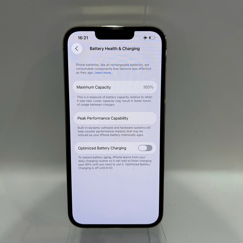 iPhone 13 Pro 128GB Gold 98% battery 100% The device has paid off all network bills and is used like Apple International (3x spots, scratched screen, DTP) - HH3498 