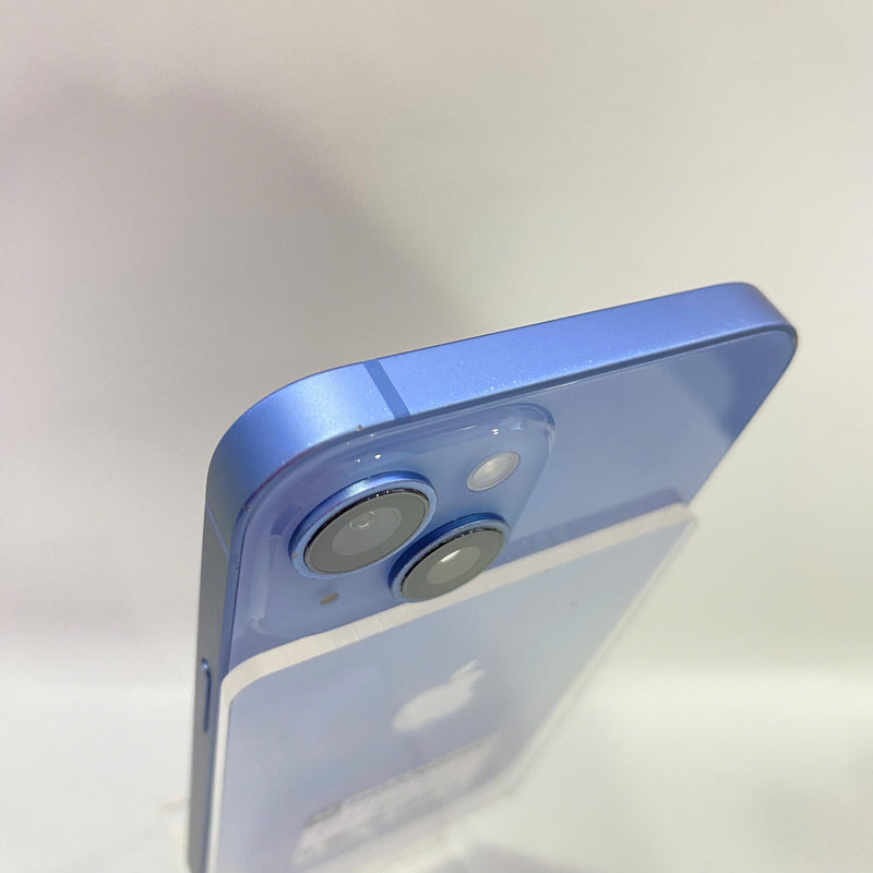 iPhone 14 128GB Blue 98% battery 100% International from AU (Does not use AU sim - scratched screen, cracked edges, DTP) - HH0171