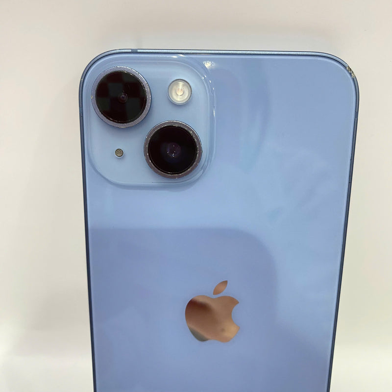 iPhone 14 128GB Blue 98% battery 100% International from AU (Does not use AU sim - scratched screen, cracked edges, DTP) - HH0171