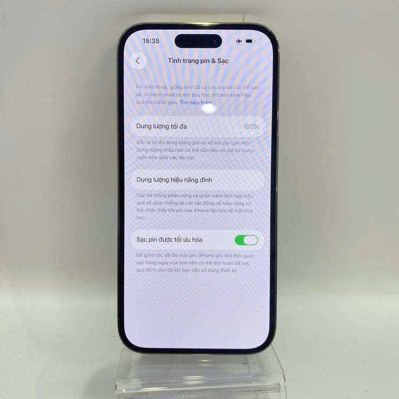 iPhone 14 Pro 128GB Gold 98% battery 100% International Apple (3x spots, scratched screen, DTP) - HH5190