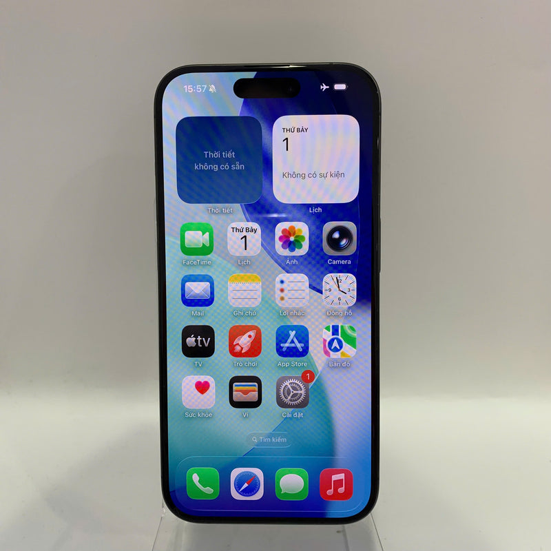 iPhone 15 Pro 128GB Black 98% battery 100% International Apple (dark back, scratched paint edges, DTP) - HH3204 