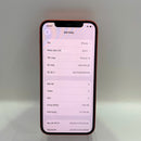 iPhone 12 128GB Red 98% battery 100% International from SB (No SB sim - Battery replaced) - HH9842 