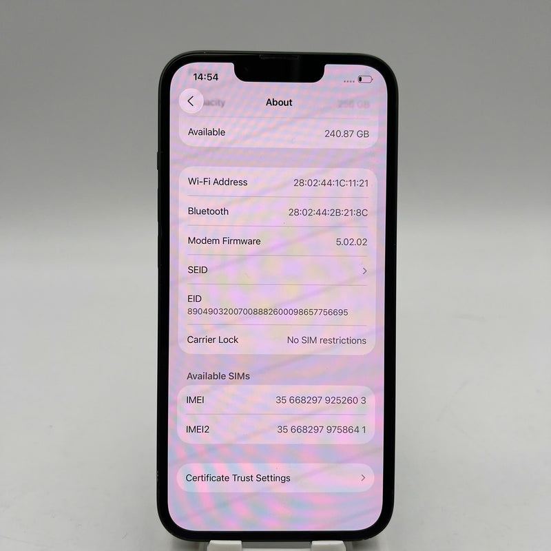 iPhone 13 256GB Green 98% battery 100% The device has paid off all network fees and is used as an Apple International (Replaced battery, scratched screen, scratched edges) - HH2603 