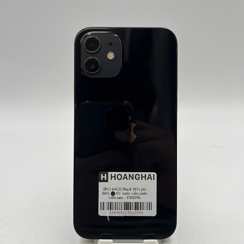iPhone 12 64GB Black 98% battery 86% The device has paid off all network fees and is used like an Apple International (scratched edges, scratched orange edges) - HH0296 