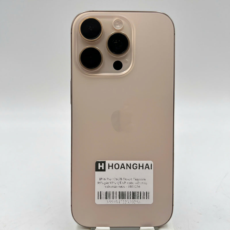 iPhone 16 Pro 128GB Desert Gold 98% battery 93% Apple International (scratched edges, dented edges, scratched screen) - HH0256 