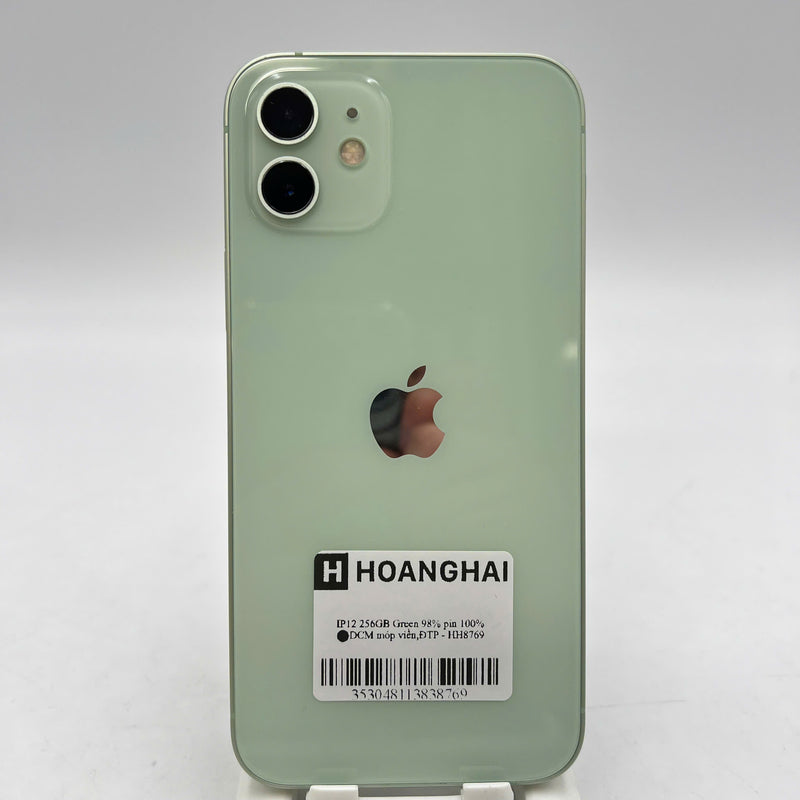 iPhone 12 256GB Green 98% battery 100% The device has paid all network fees and is used like an Apple International (Battery replaced, dented edges) - HH8769 