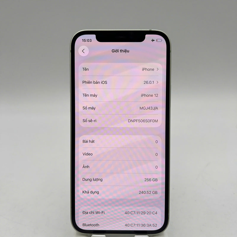 iPhone 12 256GB Green 98% battery 100% The device has paid all network fees and is used like an Apple International (Battery replaced, dented edges) - HH8769 