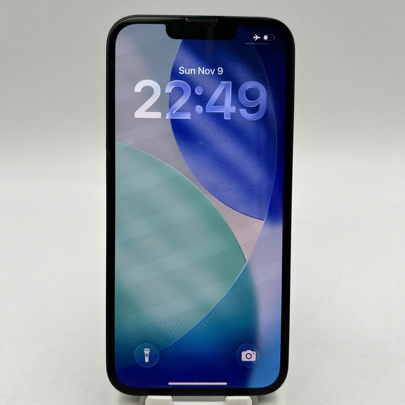 iPhone 13 128GB Black 98% battery 100% International from SB (No SB sim - Replaced battery, dark edges) - HH5880 