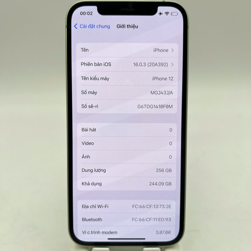 iPhone 12 256GB Green 98% battery 100% The device has paid all network fees and is used like an Apple International (scratched edges, DTP) - HH5477 