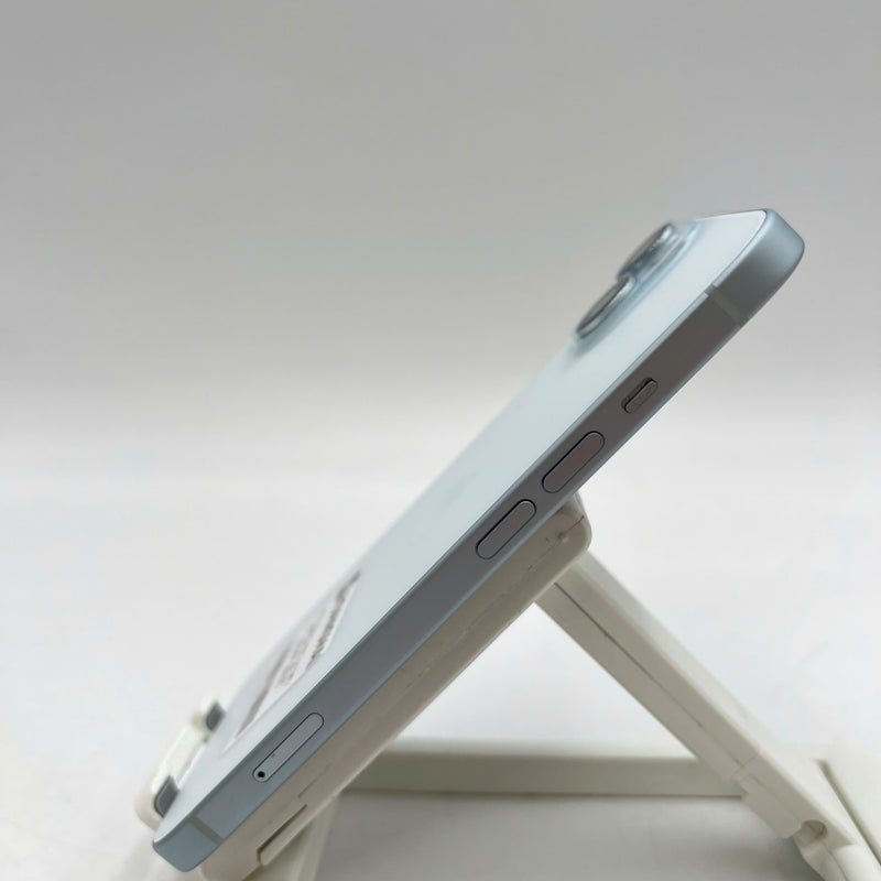 iPhone 15 256GB Blue 98% battery 100% International from SB (No SB sim - Replaced battery, scratched edges, scratched orange edges) - HH5592 
