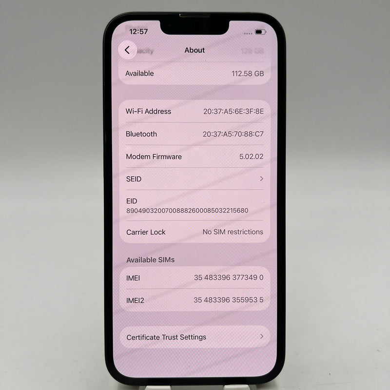iPhone 13 128GB Black 98% battery 100% The device has paid all network fees and is used like Apple International (scratched edges, dark edges, scratched orange edges, DTP) - HH3490 