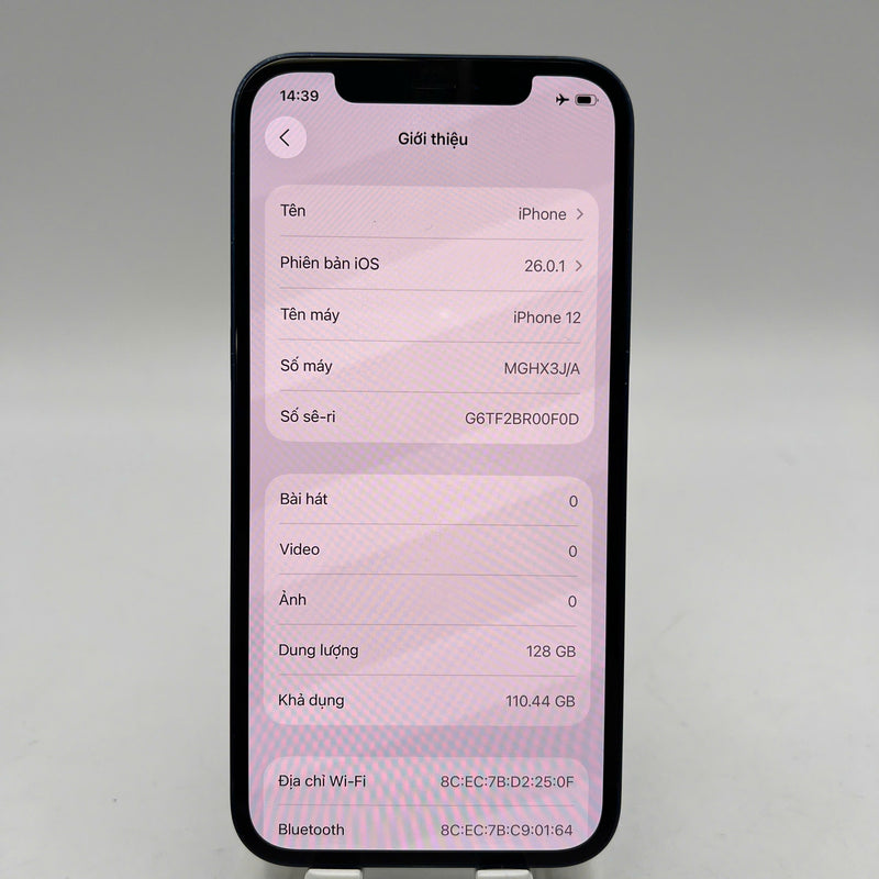 iPhone 12 128GB Blue 98% battery 100% The device has paid off all network bills and is used like an Apple International (scratched screen, scratched edges, and DTP) - HH7962 