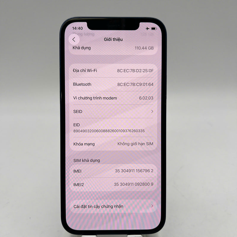 iPhone 12 128GB Blue 98% battery 100% The device has paid off all network bills and is used like an Apple International (scratched screen, scratched edges, and DTP) - HH7962 