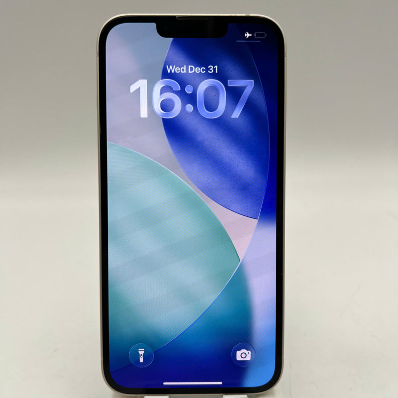 iPhone 13 256GB White 98% battery 100% International from SB (No SB sim used - Replaced battery, scratched screen, scratched edges) - HH9359 