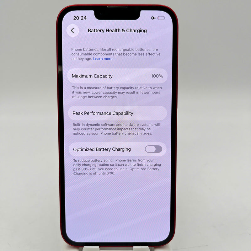 iPhone 13 128GB Red 98% battery 100% International from AU (Not using AU sim - battery replaced, dark edges, scratched orange edges) - HH1464 