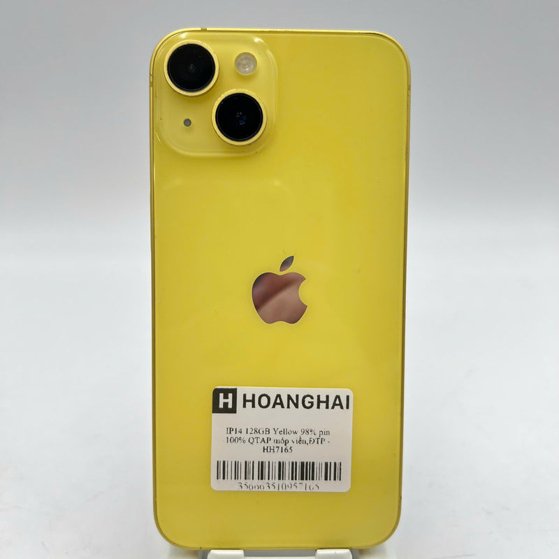 iPhone 14 128GB Gold 98% battery 100% Apple International (Battery replaced, dented edges) - HH7165 