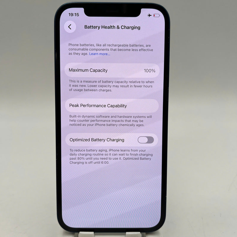 iPhone 12 256GB Blue 98% battery 100% The device has paid off all network fees and is used like an Apple International (Battery replaced, scratches on the edges, scratches on the orange edges) - HH9630 