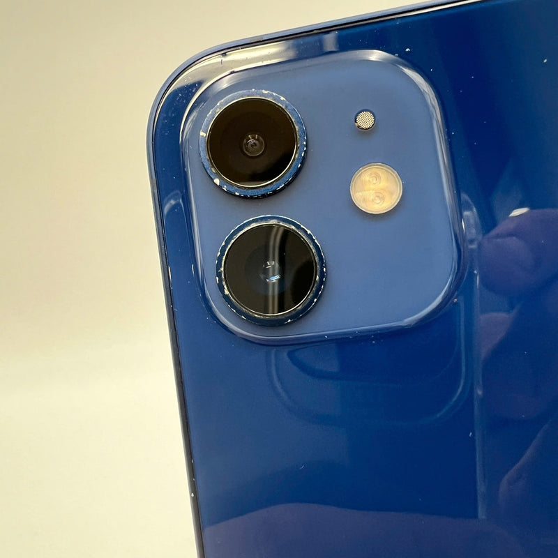 iPhone 12 256GB Blue 98% battery 100% The device has paid off all network fees and is used like an Apple International (Battery replaced, scratches on the edges, scratches on the orange edges) - HH9630 