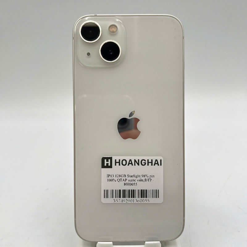 iPhone 13 128GB White 98% battery 100% Apple International (Replaced battery, scratched edges) - HH0055 