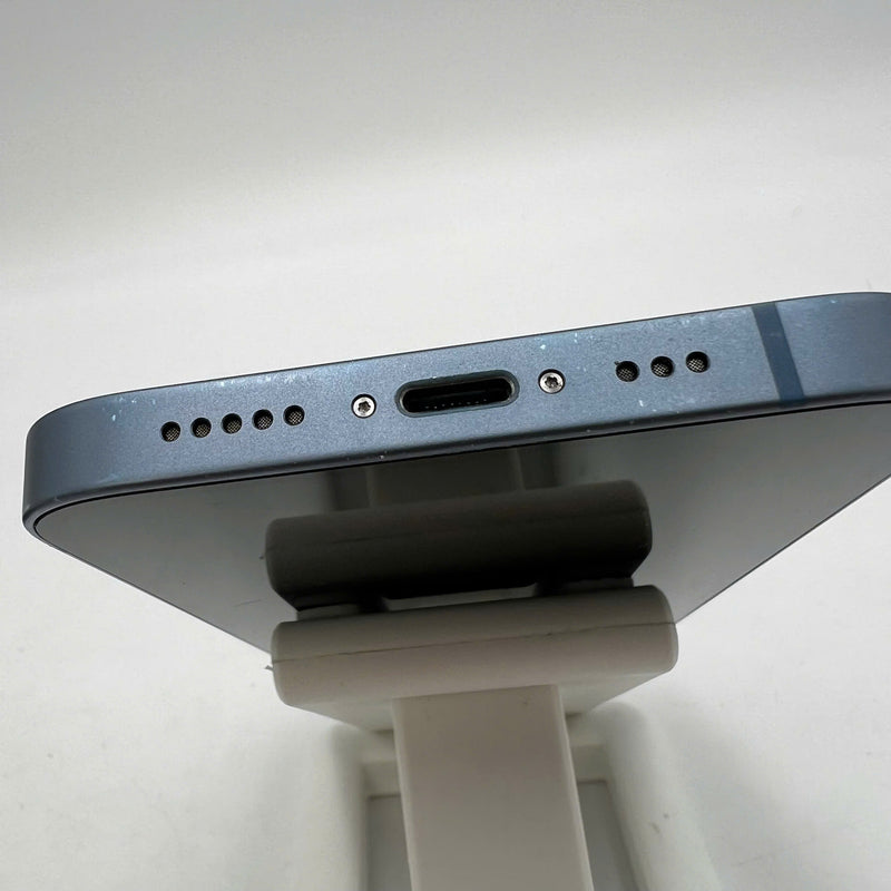 iPhone 14 128GB Blue 98% battery 100% International from DCM (No DCM sim - Replaced battery, scratched paint on the edge, scratched orange edge) - HH5710 