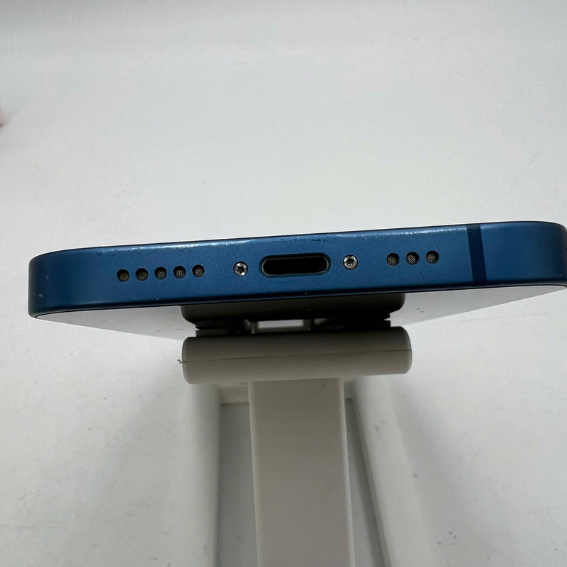 iPhone 13 128GB Blue 98% battery 100% International from SB (No SB sim - scratched edges, scratched orange edges, DTP) - HH0352 