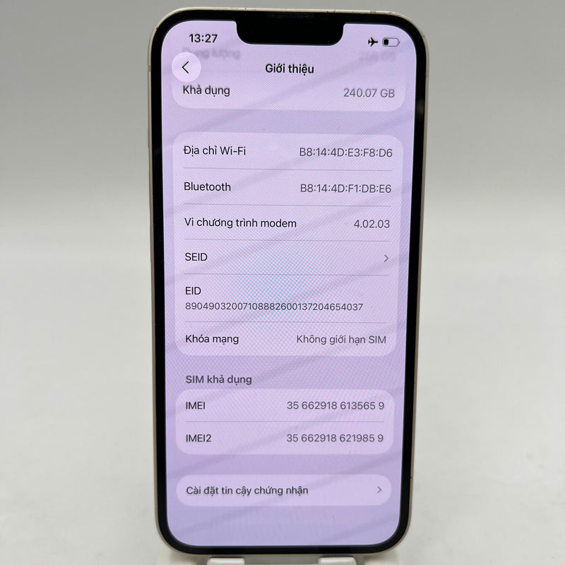 iPhone 14 256GB White 98% battery 100% International from AU (No AU sim - Replaced battery, scratched screen, scratched orange edge) - HH5659 