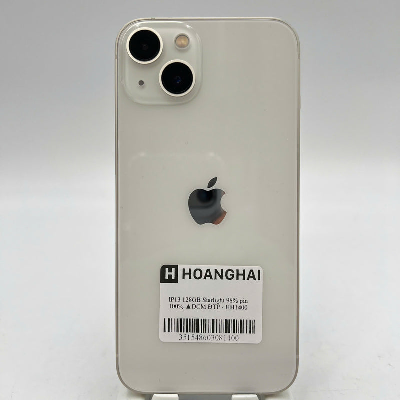 iPhone 13 128GB White 98% battery 100% International from DCM (No DCM sim - Battery replaced) - HH1400 