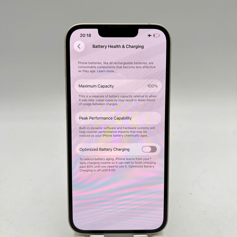 iPhone 13 128GB White 98% battery 100% Apple International (Battery replaced) - HH6150 