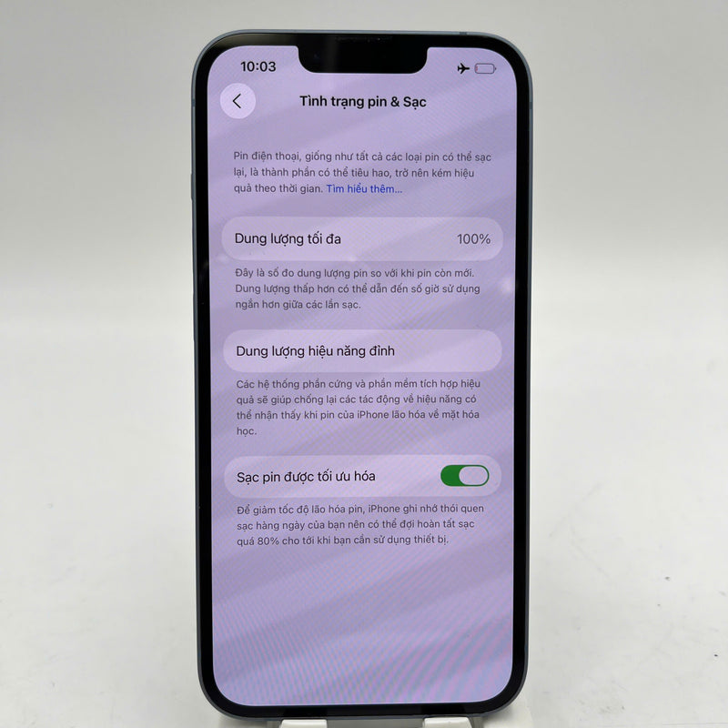 iPhone 14 128GB Blue 98% battery 100% International from AU (No AU sim - Replaced battery, scratched orange border) - HH1193 