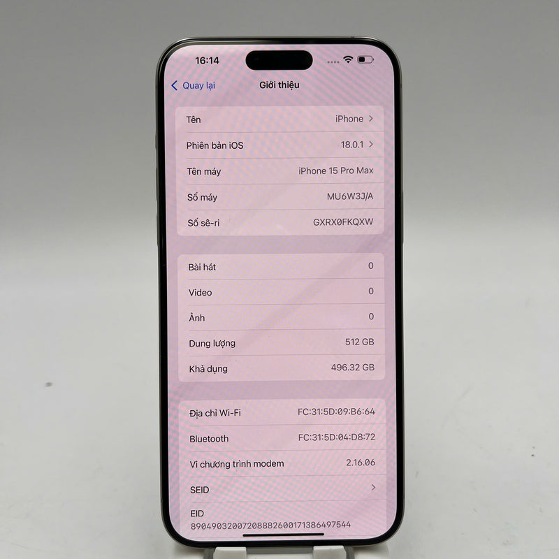 iPhone 15 Pro Max 512GB Natural 98% battery 86% International Apple - HH3638 