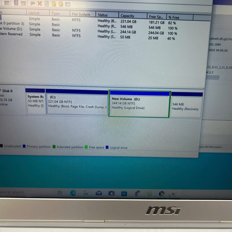 MSI PL62 7RD 15.6" I7 - 7500U/ RAM 8GB/ SSD 512GB VGA GTX 1050 BPTN Like new (no camera) 